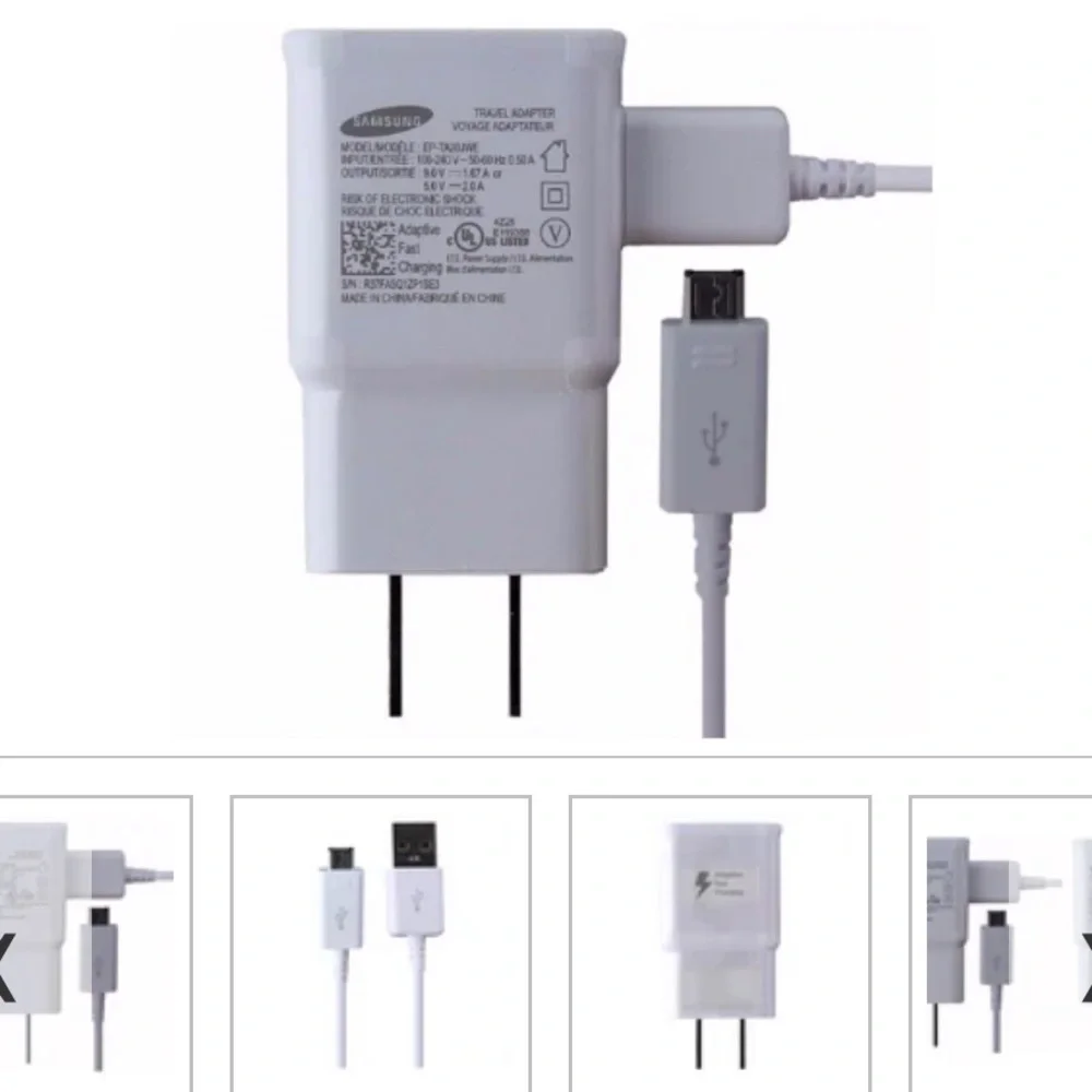 Samsung Travel Adopter Fast Charger + Charging Cable Lot of 3